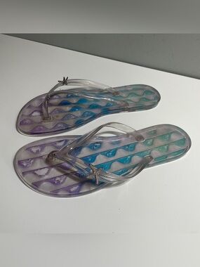 Y2K Ipanema X Giselle Bundchen Jelly Flip flops Beachy Starfish Sandals 11/12